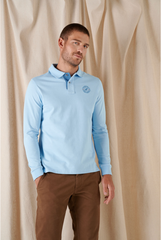 Polo Long Danny Bleu Lin Polos Homme Peter Polo