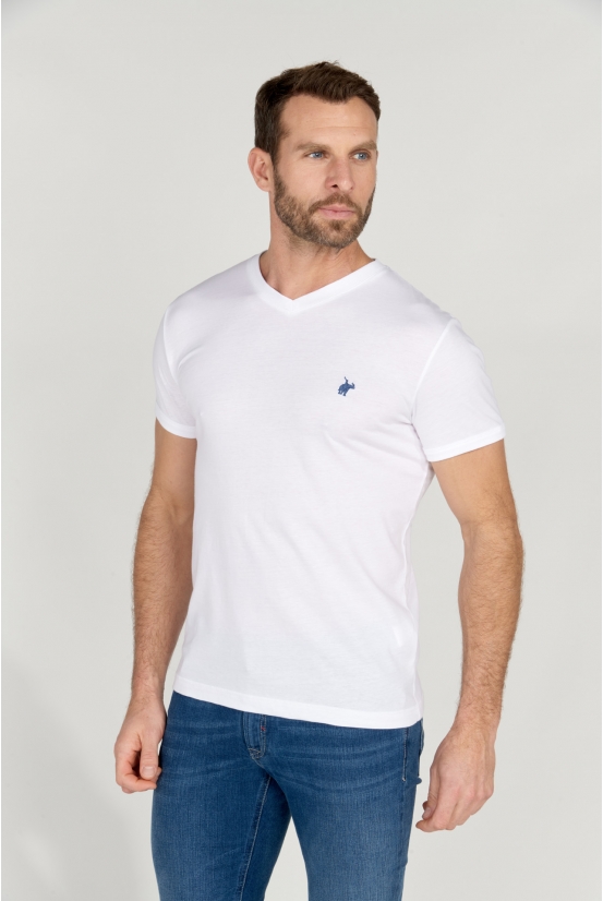 T-shirt Blanc Jules - t-shirt Homme - Peter Polo