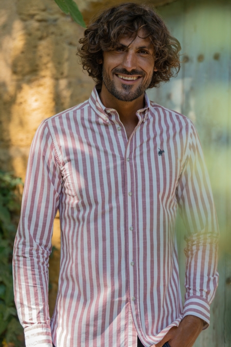 Chemise à rayures Léon Rio Red
