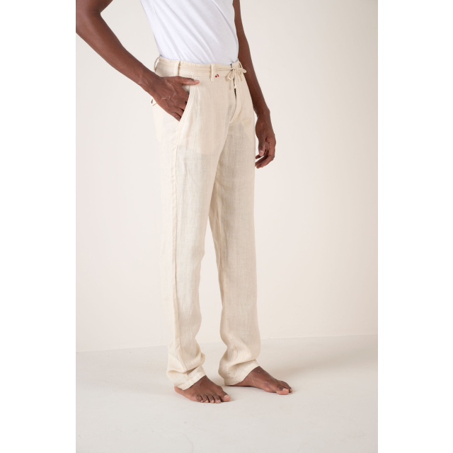 Pantalon lin Connor Beige