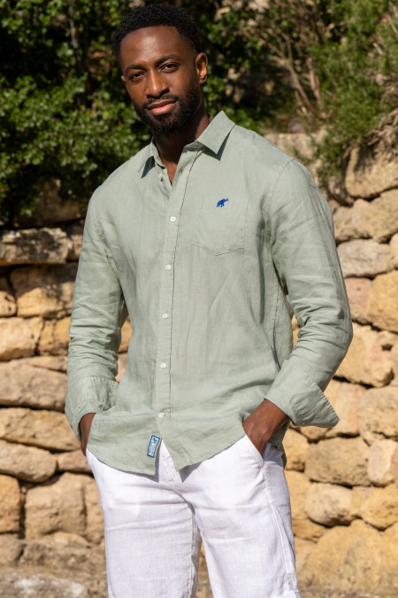 Chemise Floral Sauge