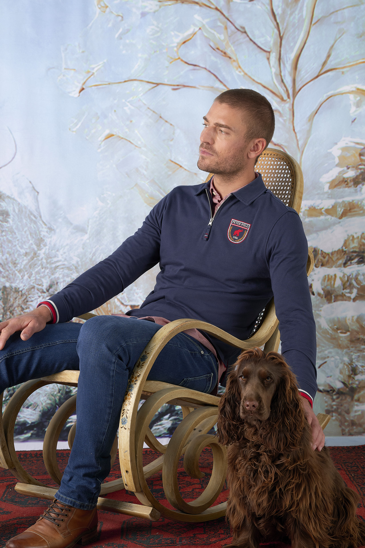 Polo zippé Monty Marine