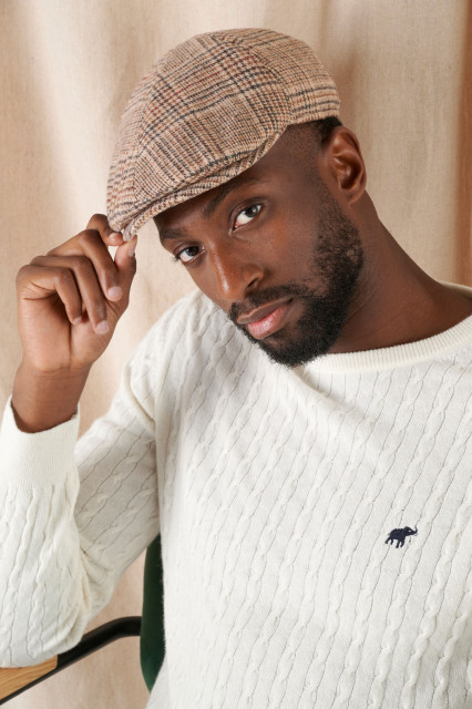Taupe Flat Cap