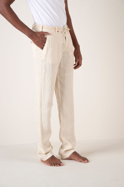 Pantalon lin Connor Beige