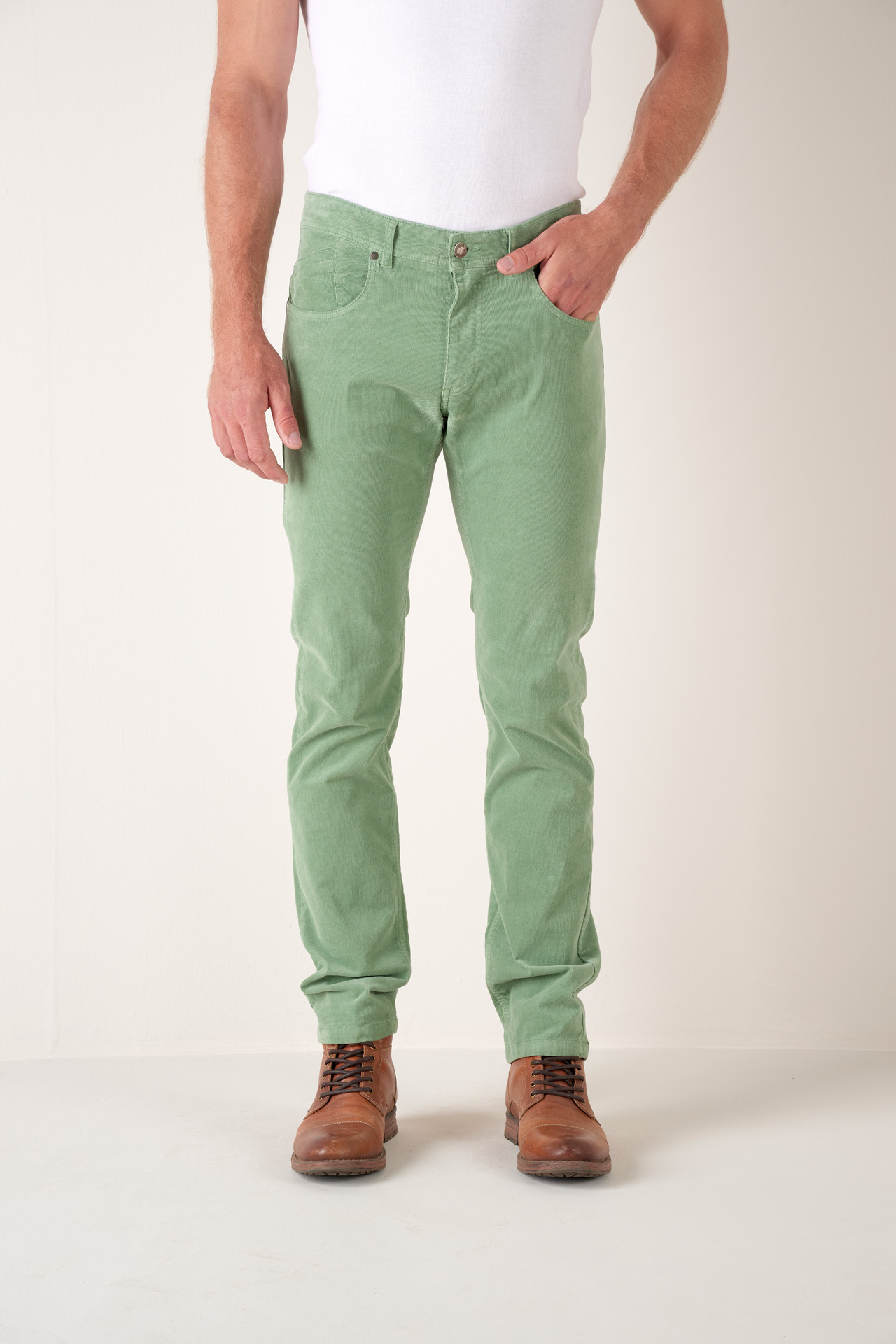 Pantalon velours Velluto Sauge