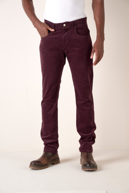 Pantalon velours Velluto Figue