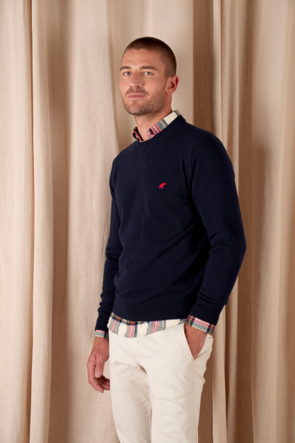 Navy Club Sweater