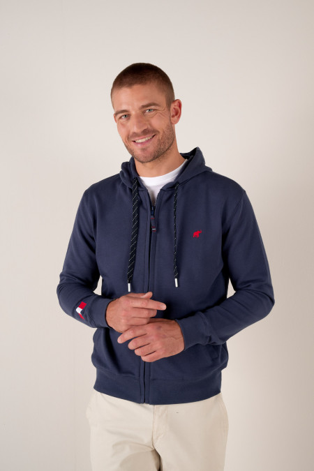Navy Calma Zip-up Sweatshirt