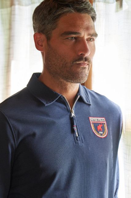 Polo zippé Monty Marine